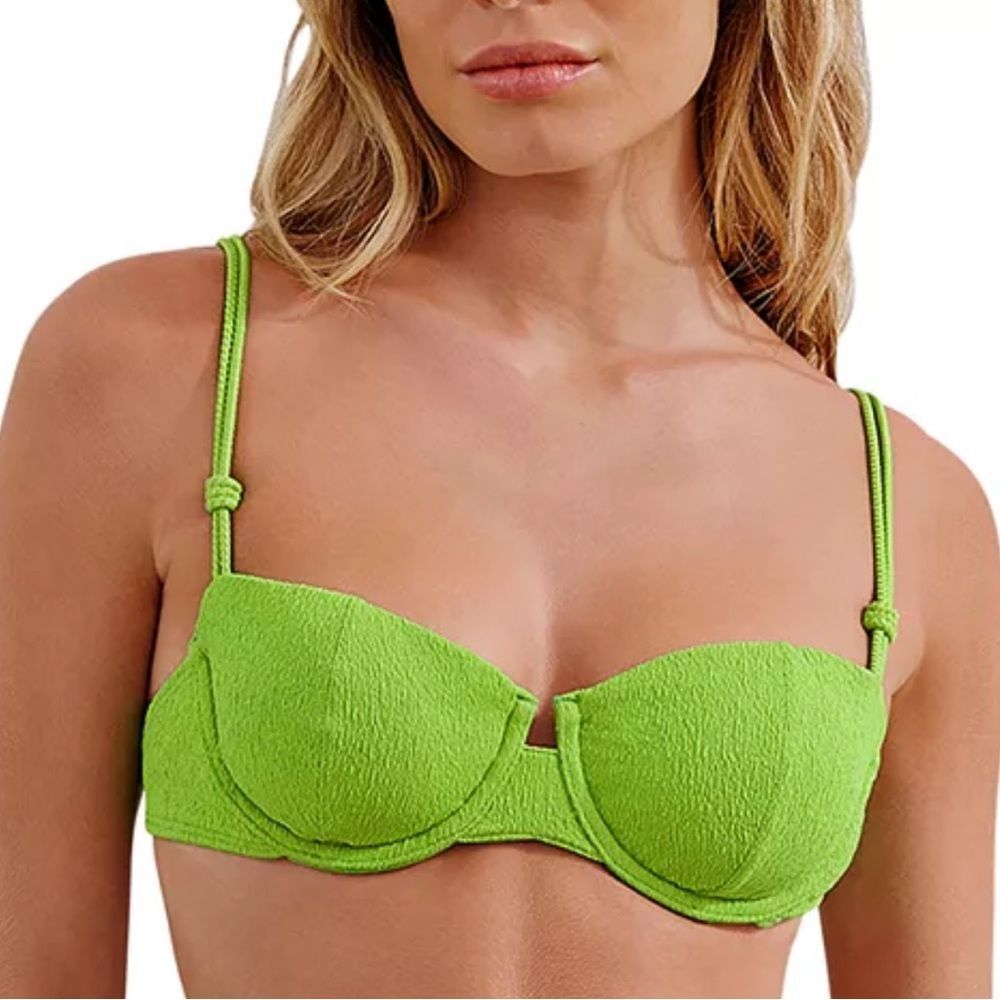 VIX Firenze Gwen Nissi Swim Bikini Top Size Large G NWT Green